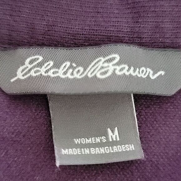 Eddie Bauer Dark Purple Patterned Soft Shell Jacket - Size Medium - Picture 3 of 15